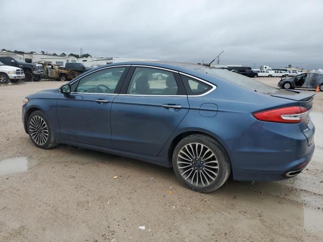 3FA6P0D96JR225612 - 2018 FORD FUSION TITANIUM/PLATINUM BLUE photo 2