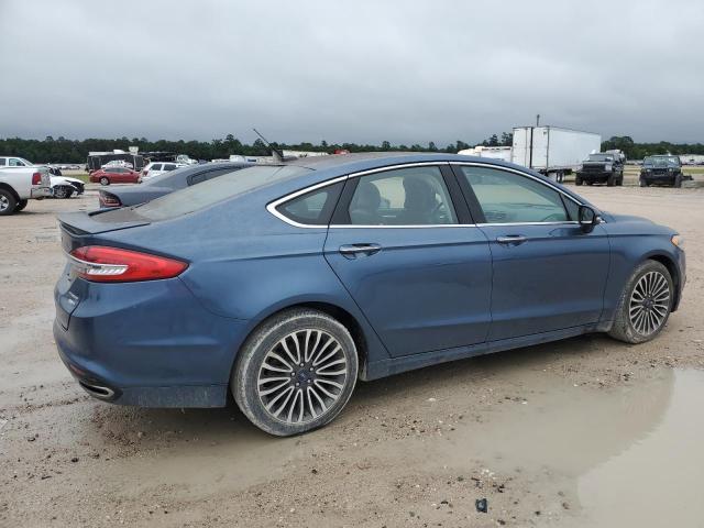 3FA6P0D96JR225612 - 2018 FORD FUSION TITANIUM/PLATINUM BLUE photo 3