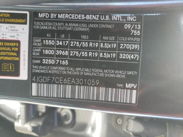 4JGDF7CE6EA301059 - 2014 MERCEDES-BENZ GL 450 4MATIC CHARCOAL photo 13