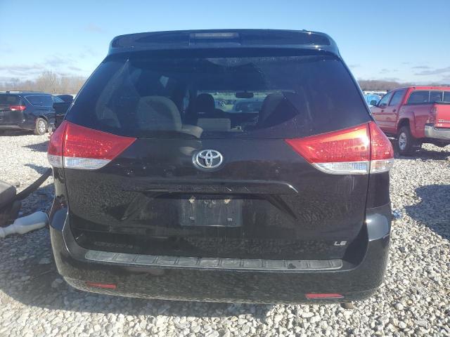 5TDKK3DCXCS207117 - 2012 TOYOTA SIENNA LE BLACK photo 6