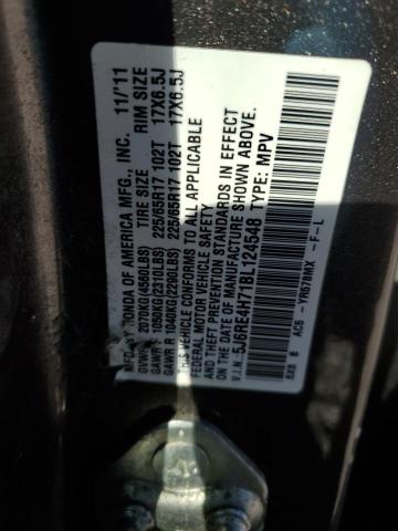 5J6RE4H71BL124548 - 2011 HONDA CR-V EXL GRAY photo 13