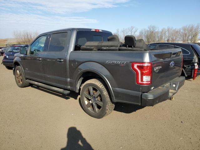 1FTEW1EP6GFB90295 - 2016 FORD F150 SUPERCREW GRAY photo 2