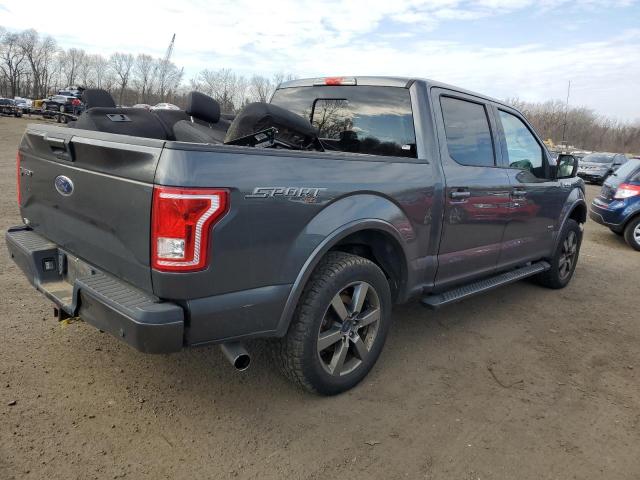 1FTEW1EP6GFB90295 - 2016 FORD F150 SUPERCREW GRAY photo 3