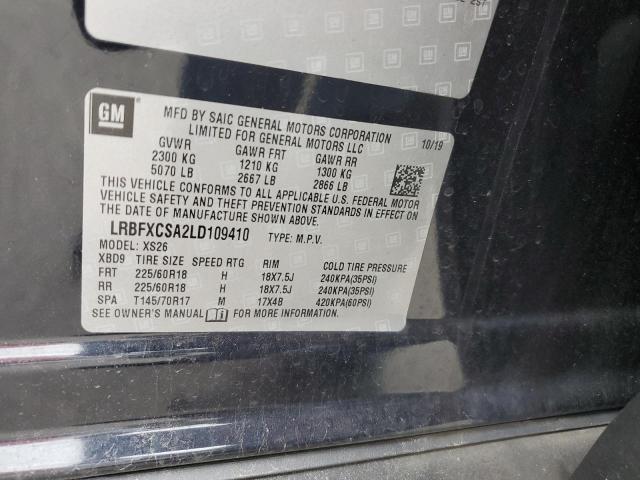 LRBFXCSA2LD109410 - 2020 BUICK ENVISION ESSENCE Bənövşəyi foto 13