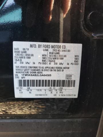 1FM5K8AB2LGA64305 - 2020 FORD EXPLORER POLICE INTERCEPTOR BLACK photo 13