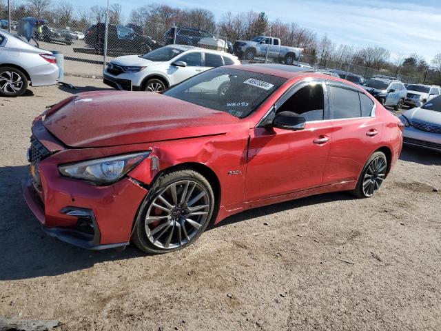 JN1FV7AR1KM830146 - 2019 INFINITI Q50 RED SPORT 400 RED photo 1