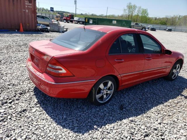 WDBRF61J42F241588 - 2002 MERCEDES-BENZ C 240 RED photo 4