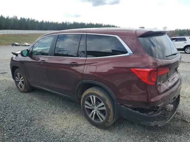 5FNYF6H5XJB057488 - 2018 HONDA PILOT EXL BURGUNDY photo 2