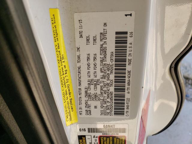 5TFRX5GN1GX056905 - 2016 TOYOTA TACOMA ACCESS CAB თეთრი ფოტო 12