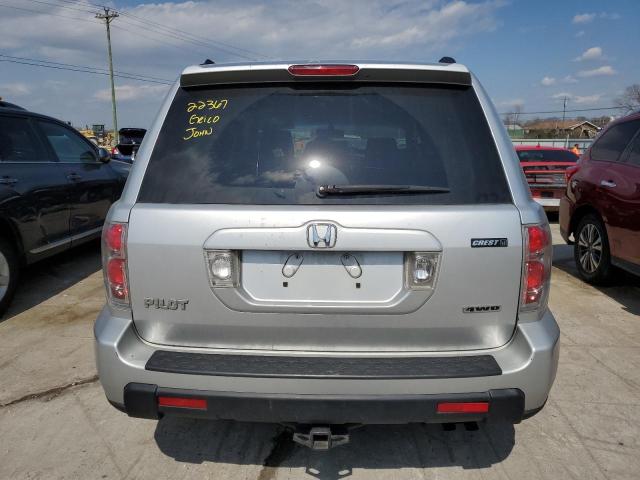 5FNYF18537B009777 - 2007 HONDA PILOT EXL SILVER photo 6