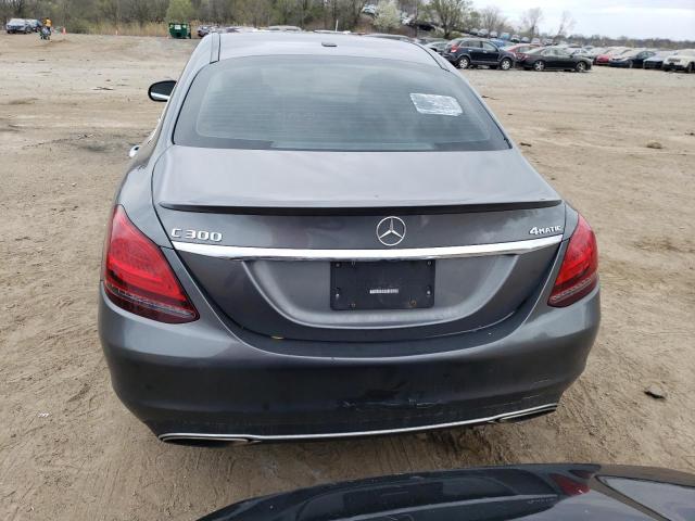 55SWF8EB8KU285311 - 2019 MERCEDES-BENZ C 300 4MATIC GRAY photo 6