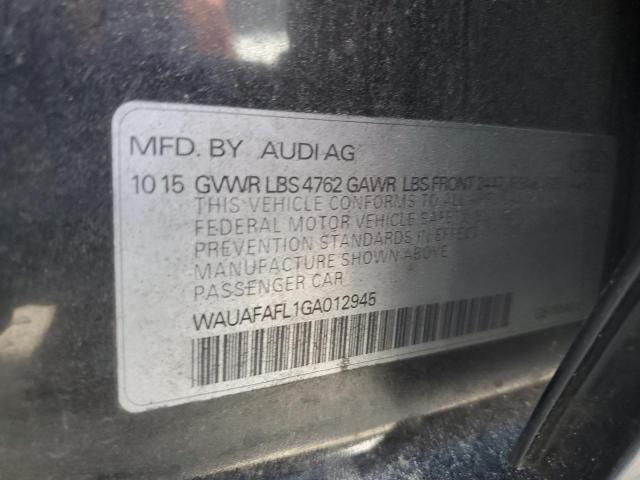 WAUAFAFL1GA012945 - 2016 AUDI A4 PREMIUM S-LINE BLACK photo 12