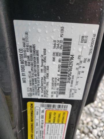 3FA6P0G78GR297964 - 2016 FORD FUSION S GRAY photo 12