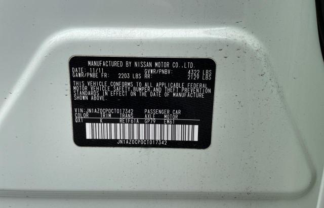 JN1AZ0CP0CT017342 - 2012 NISSAN LEAF SV WHITE photo 10