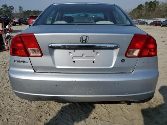 2HGES16531H599760 - 2001 HONDA CIVIC LX SILVER photo 6