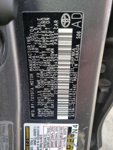 2T1KR32E15C334334 - 2005 TOYOTA COROLLA MA XR GRAY photo 12