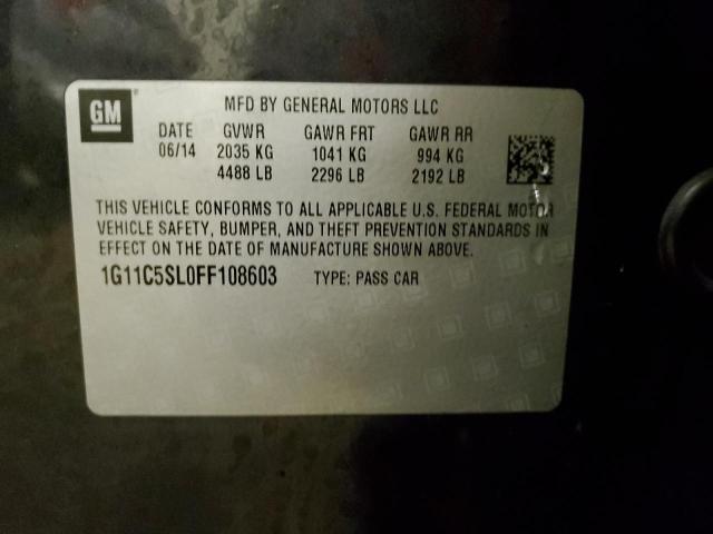 1G11C5SL0FF108603 - 2015 CHEVROLET MALIBU 1LT 黑色 照片 12