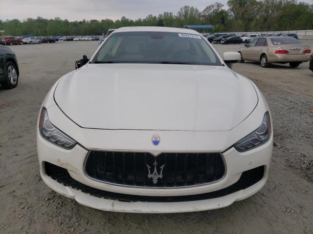 ZAM57XSA6F1134848 - 2015 MASERATI GHIBLI WHITE photo 5