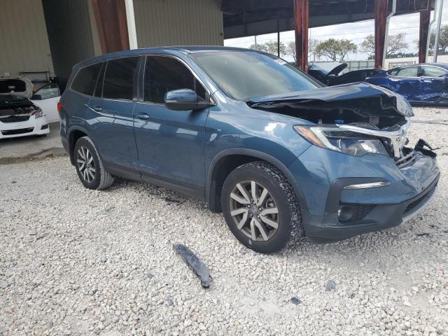 5FNYF5H31MB017782 - 2021 HONDA PILOT EX BLUE photo 4