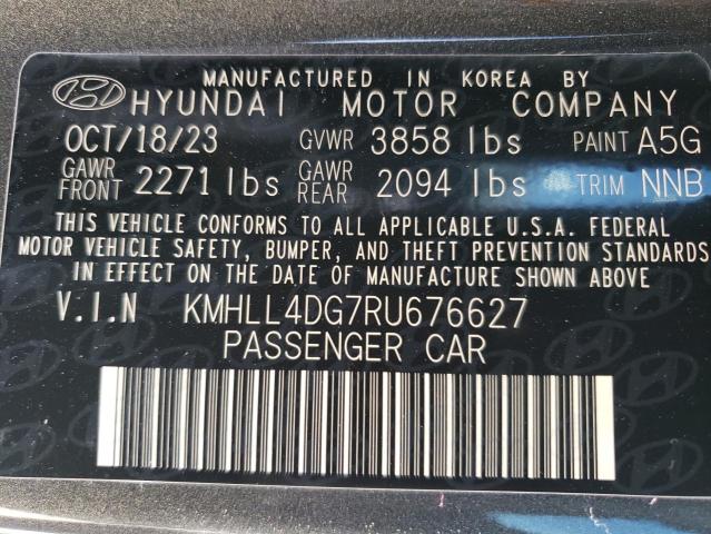 KMHLL4DG7RU676627 - 2024 HYUNDAI ELANTRA SE GRAY photo 12