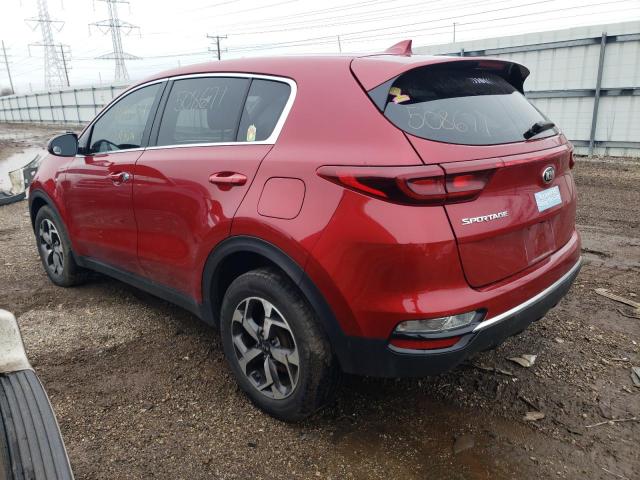 KNDPMCAC5M7928610 - 2021 KIA SPORTAGE LX RED photo 2