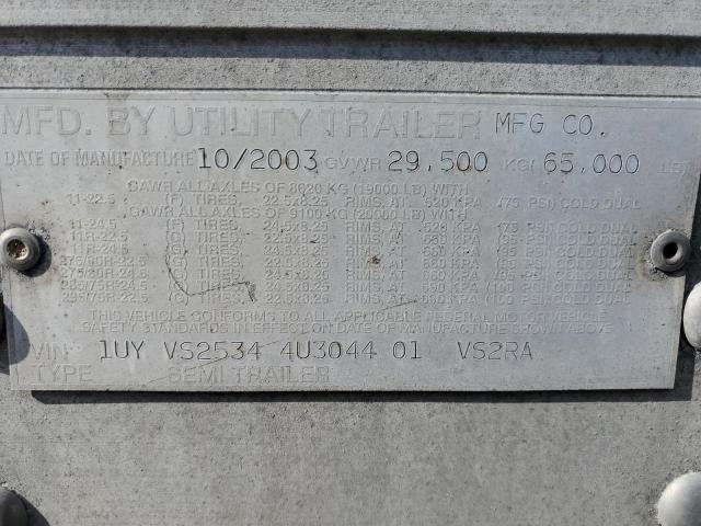 1UYVS25344U304401 - 2004 UTILITY TRAILER WHITE photo 10