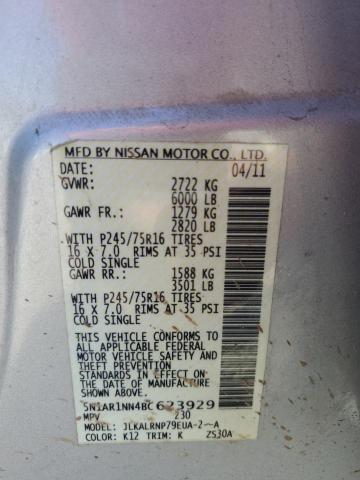 5N1AR1NN4BC623929 - 2011 NISSAN PATHFINDER S 银色 照片 13