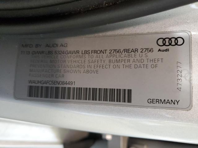 WAUHGAFC5EN084491 - 2014 AUDI A6 PRESTIGE SILVER photo 12