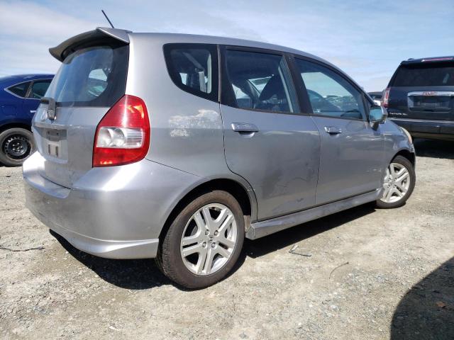 JHMGD38607S047362 - 2007 HONDA FIT S SILVER photo 3