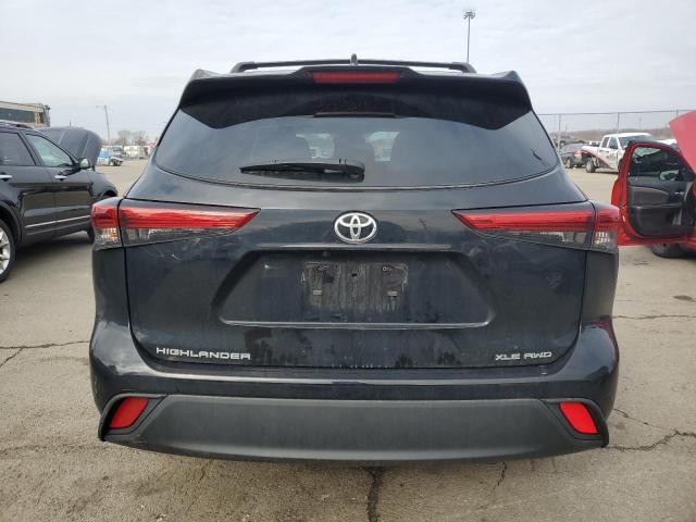 5TDGZRBH2NS575653 - 2022 TOYOTA HIGHLANDER XLE 黑色 照片 6