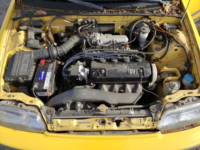 JHMED9369JS008942 - 1988 HONDA CIVIC 1500 CRX SI YELLOW photo 11