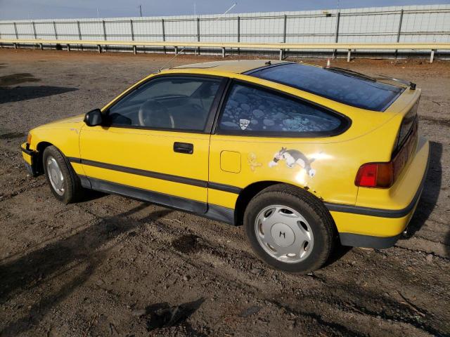 JHMED9369JS008942 - 1988 HONDA CIVIC 1500 CRX SI YELLOW photo 2