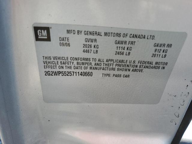 2G2WP552571140660 - 2006 PONTIAC GRAND PRIX 银色 照片 12