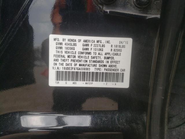 19UDE2F87GA006993 - 2016 ACURA ILX PREMIUM TECH BLACK photo 12