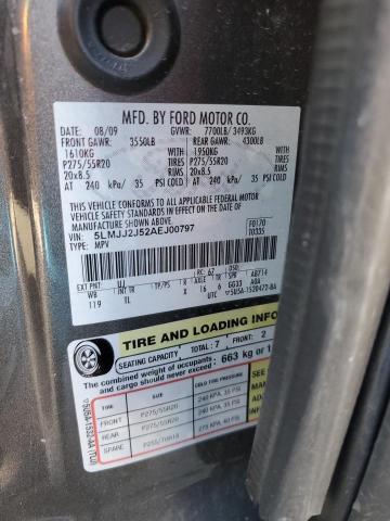 5LMJJ2J52AEJ00797 - 2010 LINCOLN NAVIGATOR ნაცრისფერი ფოტო 12