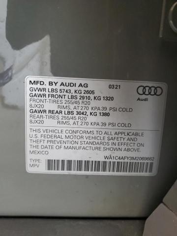 WA1C4AFY3M2069662 - 2021 AUDI SQ5 PRESTIGE GRAY photo 13