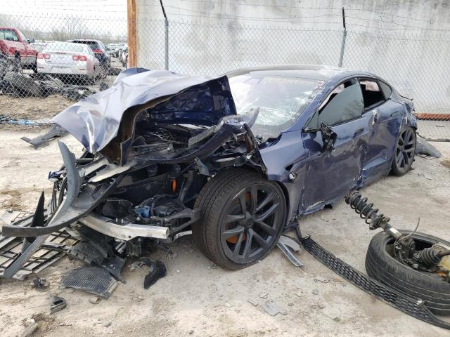 5YJSA1E63MF455425 - 2021 TESLA MODEL S Mavi foto 1