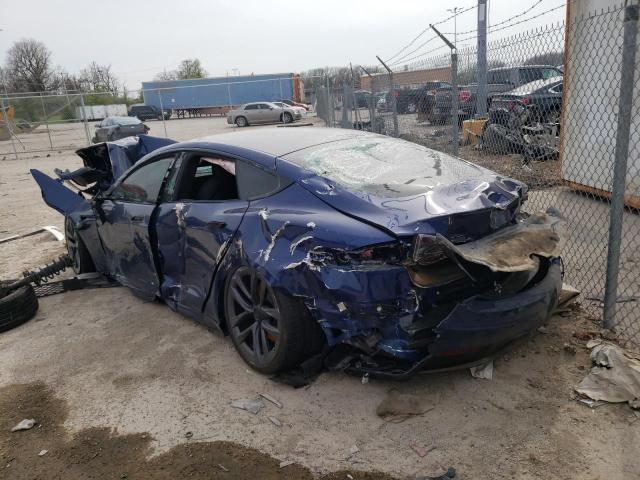 5YJSA1E63MF455425 - 2021 TESLA MODEL S Mavi foto 2