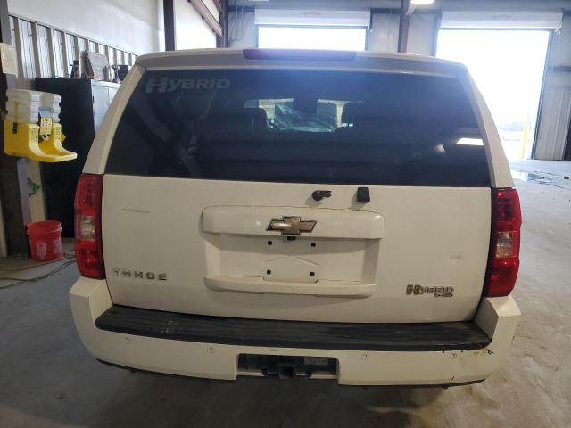 1GNFK13549R116285 - 2009 CHEVROLET TAHOE HYBRID WHITE photo 6