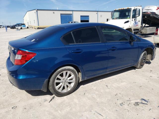 2HGFB2F95CH541441 - 2012 HONDA CIVIC EXL ლურჯი ფოტო 3