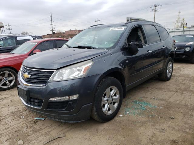 1GNKRFED2EJ232783 - 2014 CHEVROLET TRAVERSE LS GRAY photo 1