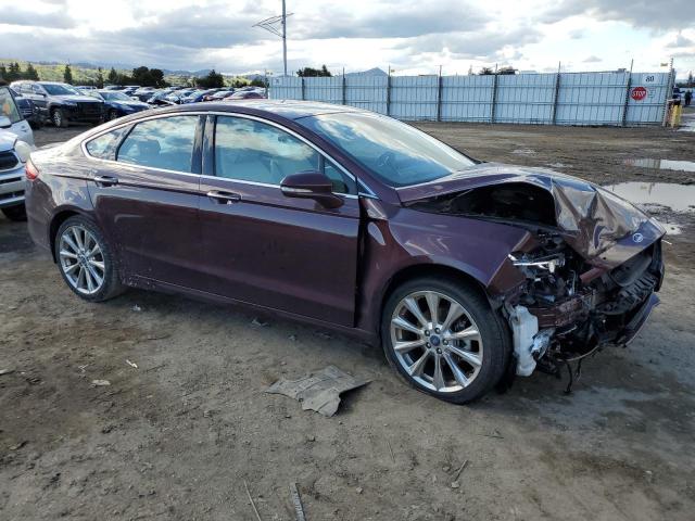 3FA6P0K93HR258225 - 2017 FORD FUSION TITANIUM BURGUNDY photo 4