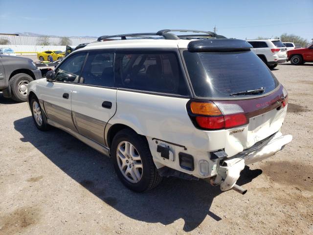 4S3BH665827665598 - 2002 SUBARU LEGACY OUTBACK WHITE photo 2