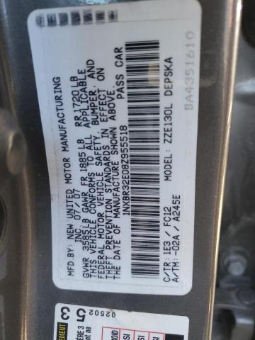 1NXBR32E08Z955518 - 2008 TOYOTA COROLLA CE GRAY photo 12