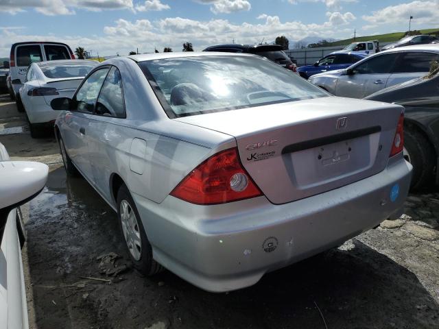 1HGEM22195L012795 - 2005 HONDA CIVIC DX VP SILVER photo 2