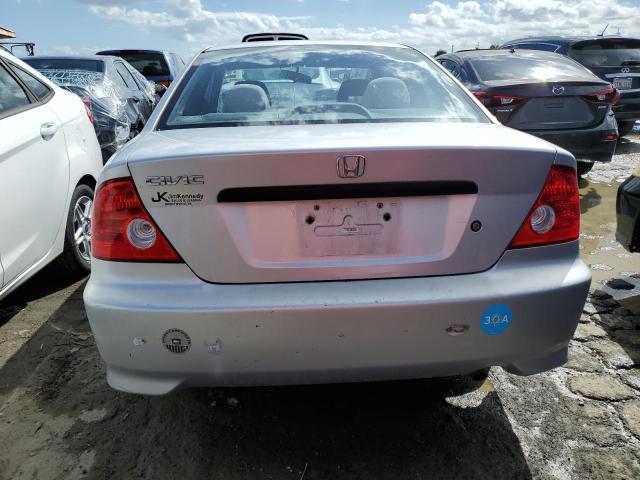 1HGEM22195L012795 - 2005 HONDA CIVIC DX VP SILVER photo 6