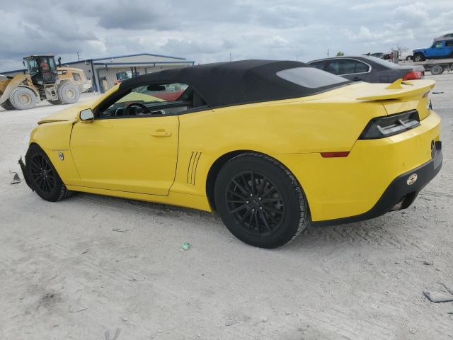 2G1FF3D30F9280721 - 2015 CHEVROLET CAMARO LT YELLOW photo 2