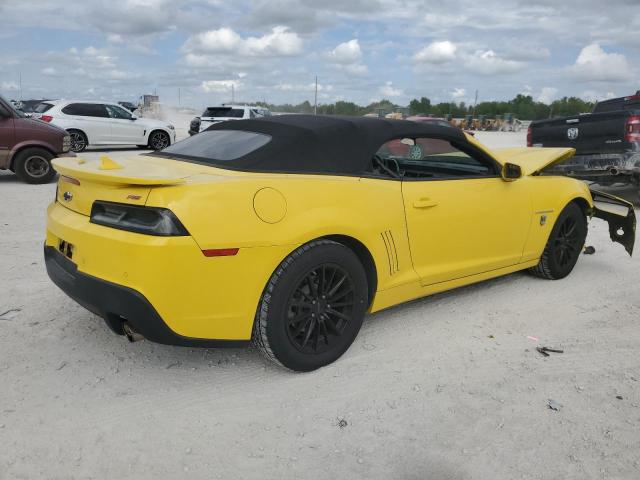 2G1FF3D30F9280721 - 2015 CHEVROLET CAMARO LT YELLOW photo 3