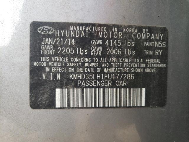 KMHD35LH1EU177286 - 2014 HYUNDAI ELANTRA GT GRAY photo 12