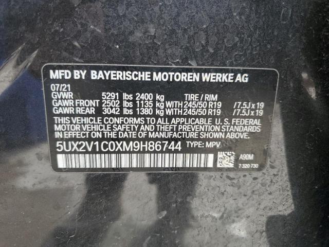 5UX2V1C0XM9H86744 - 2021 BMW X4 XDRIVE30I შავი ფოტო 13